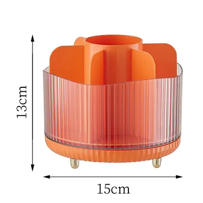 Cosmetic storage box with rotating compartments, dustproof, large capacity - 12