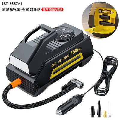 12V Araç Hava Pompası Çift Silindirli AC/DC Taşınabilir - 6