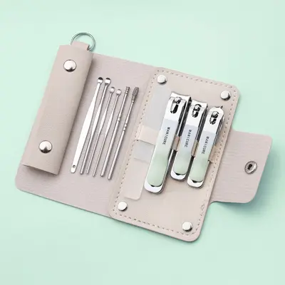Alman tırnak makası seti tam set tek tırnak makası anti-sıçrama tırnak makası pedikür artefakt eğik tırnak makası - 11