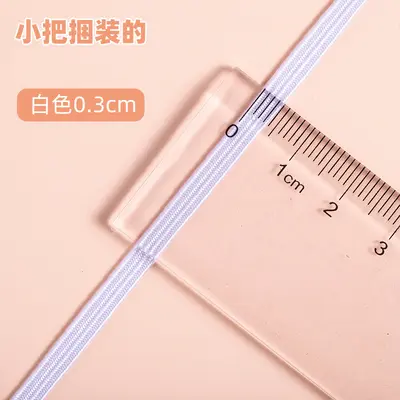 Thin Flat Narrow Elastic Band, High Elasticity, Black, for Trouser Waistbands and Cuffs - 6