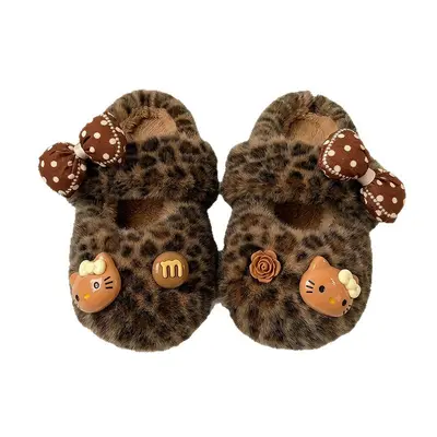 Girls' Ballet Style Winter Cotton Slippers with Thick Sole - 5