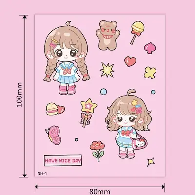 200 Adet Sevimli Karikatür El Defteri Sticker Seti, Su Geçirmez - 11