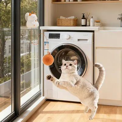 Lucky-Cat-Hebeball mit elektrischem Katzenangel-Spielstab