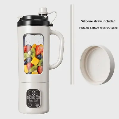 Tragbarer Entsafter mit Touchscreen-Display, USB-Ladung, tragbarer Smoothie-Mixer für Zuhause, 8-Messer-Schneidwerk, Eiskrusher-Funktion - 10