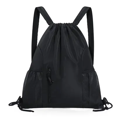 Oxford Fabric Drawstring Backpack, Large Capacity Solid Colour - 10