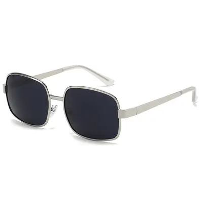 Retro Round-Square Metal Large-Frame Sunglasses for Men and Women, Driving - 7