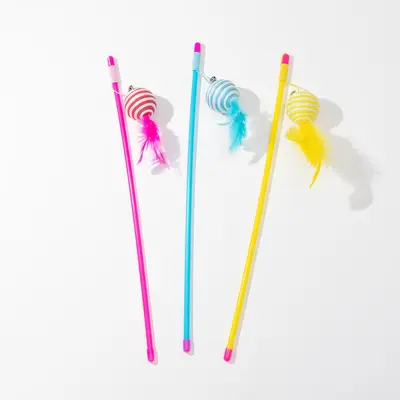Customizable Plastic Cat Teaser Wand - 7