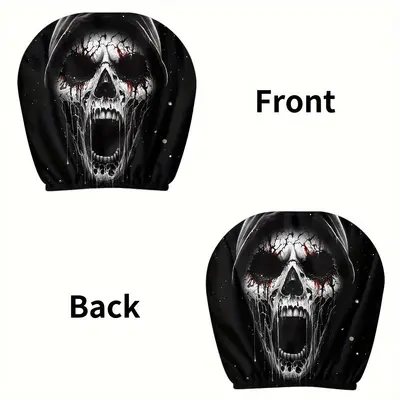 Smiley Face Design Car Headrest Cover, Elastic, Universal - 10