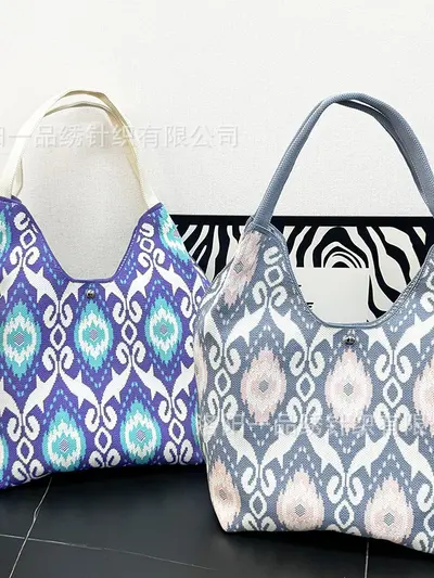 Xinjiang Aileidesi Etnik Tarz Retro Tote Tek Omuz Çantası - 3