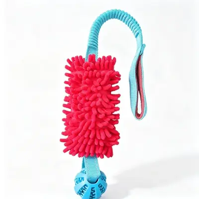 Peluş köpek çiğneme oyuncağı, dayanıklı ve sesli - 6
