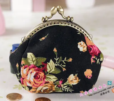 Handmade Canvas Coin Purse, Small Key and Card Wallet - 10