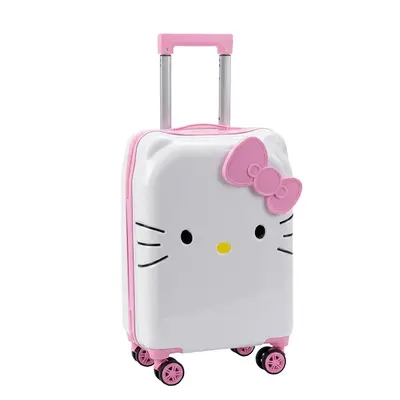 Cute Cat Print Large Capacity Trolley Case, Lightweight and Silent Wheels - 6