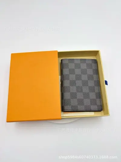 Pasaport cüzdanı vintage monogram çok kartlı belge organizer