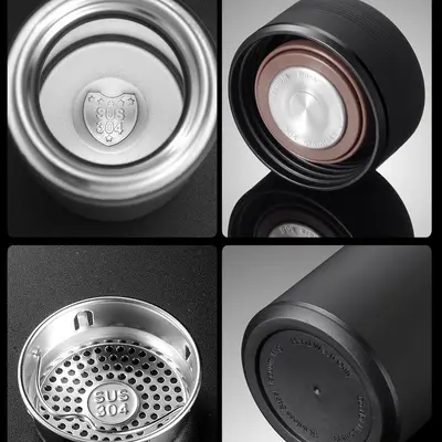 Edelstahl-Thermobecher 304 mit intelligenter Temperaturanzeige, Trinkbecher für Herren, Business-Werbebecher, Geschenkbecher mit Logo-Aufdruck