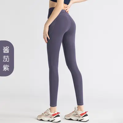 瑜伽裤女高腰提臀运动打底紧身裤专业跑步训练透气外穿健身裤秋冬