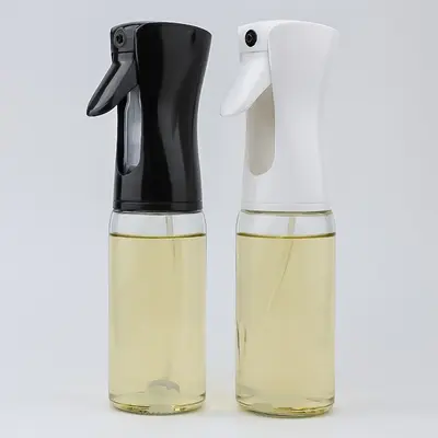 Mutfak yağsız yağ şişesi 220ml şeffaf cam basınçlı atomizer sprey şişesi büyük kapasiteli ev tipi yağ sprey şişesi - 6