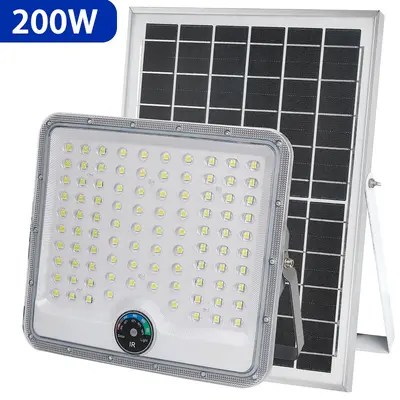 Solar-Gartenflutlicht mit gebogener Leuchtfläche, Modell 5054