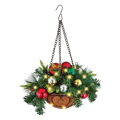 Artificial Christmas Hanging Basket Wreath, Christmas Decorations