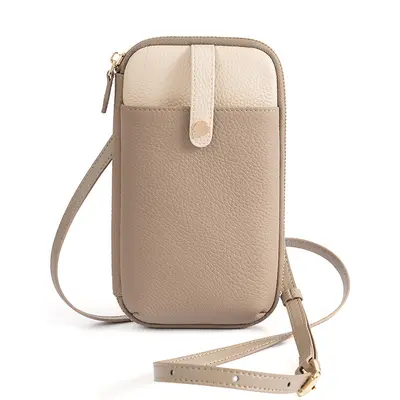Crossbody-Handytasche aus echtem Leder, koreanischer Stil, Schultergurt - 5