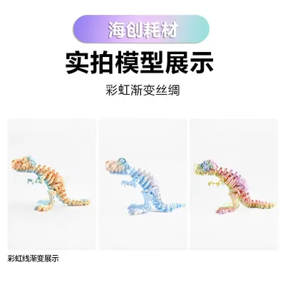PLA-Seide 3D-Druckfilament 1,75 mm, Regenbogen-Mehrfarbig