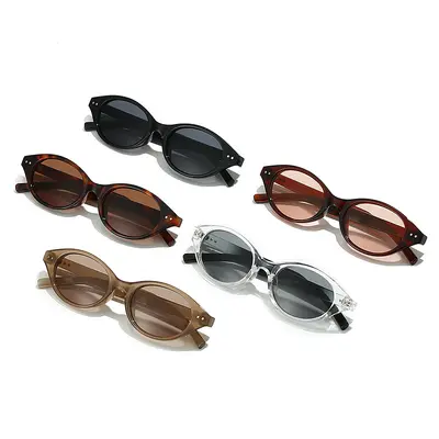 Women's Cat-Eye Sunglasses, Small Round Retro Frame - 3