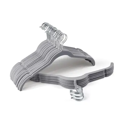 Women's Flocked Plastic Dress Hanger, Non-Slip and Seamless - 9