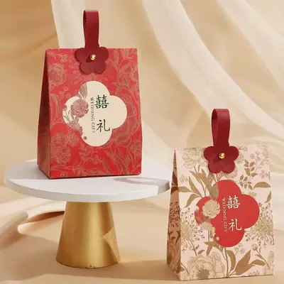Fertige Hochzeitsbonbon-Geschenkbox mit Süßigkeiten, Verlobungsset