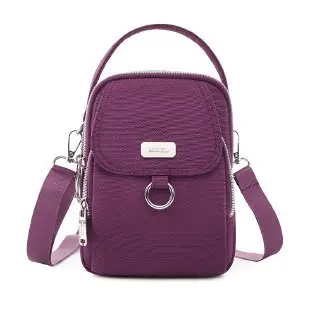 Women's Waterproof Fabric Phone Bag, Single Shoulder, Lightweight - 11