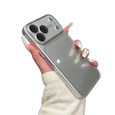 适用iPhone18promax手机壳秒变大视窗糖果色亮面玻璃苹果17保护套 - 6