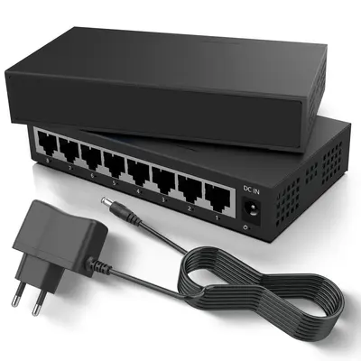 8 Port Ethernet Switch 10/100 Mbps Ev ve Ofis Ağ Dağıtıcı - 7