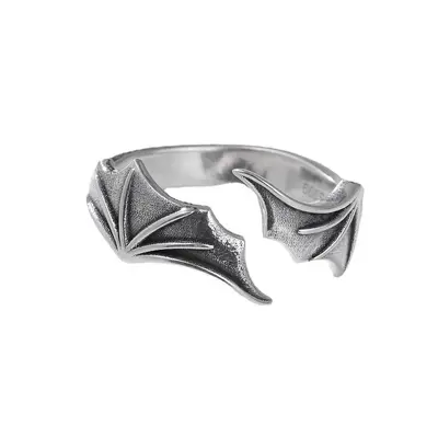 Chiba original design 999 Thai silver ring devil wings men's ring Thai silver retro niche personalized ring gift