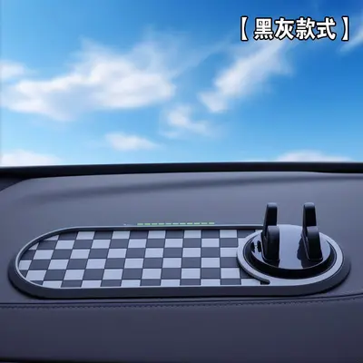 Car Anti-Slip Mat Phone Holder Mobile Navigation Sunglasses Holder Multifunctional Parking Sign Dashboard Storage Organizer Universal - 7