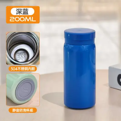 Mini yalıtımlı bardak 304 paslanmaz çelik vakumlu cep bardağı sade taze stil unisex su şişesi taşınabilir hediye kişiselleştirme - 9