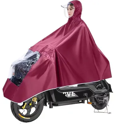 Elektrofahrzeug-Regenponcho, zweiköpfig, Volllänge, Ganzkörperschutz - 7