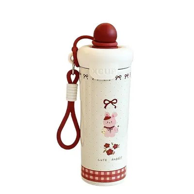 316 Paslanmaz Çelik Termos Bardak, 1 L, Pipetli, Taşıma Askılı - 6