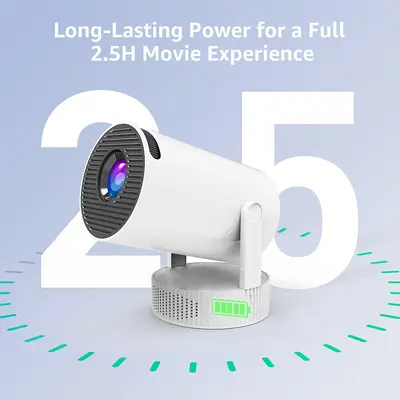 Cross-Border Projector Portable Home HD Outdoor Camping Battery-Powered Mobile Smart Screen Cannon Projector