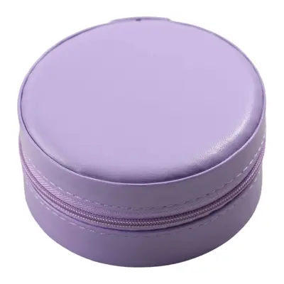Runde tragbare Schmuckschatulle PU Schmuck-Aufbewahrungsbox Schmuck-Ohrringe-Ring-Organizer grenzüberschreitender Bestseller für den Außenhandel - 8