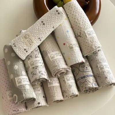 Pillow towel pure cotton pair set, gauze, breathable and absorbent