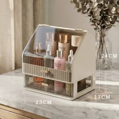 Cosmetic storage box, large capacity, desktop, drawer organizer - 9