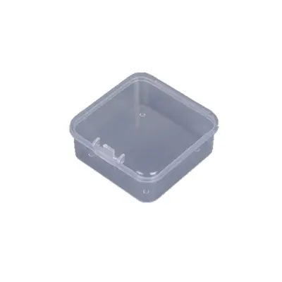 4.5方形透明pp塑料盒防尘有盖DIY拼豆收纳盒饰品美甲包装盒物料盒 - 6