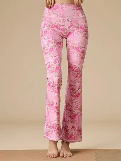 26 Print Yoga Pants Women High Waist Flare