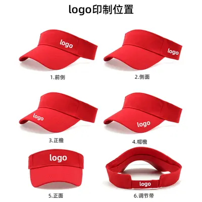 Yetişkin yeşil vizör beyzbol şapkası yaz güneş koruma güneş şapkası seyahat reklam ördek gagası kap güneş şapkası baskılı logo ile