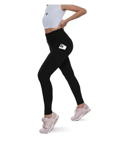 Polar Astarlı Kalın Yüksek Belli Kadın Sıcak Tayt, Cepli Fitness Pantolon - 6