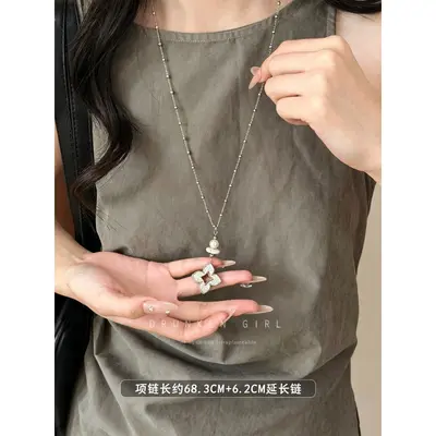 Moonlight white water drop pendant necklace - 10