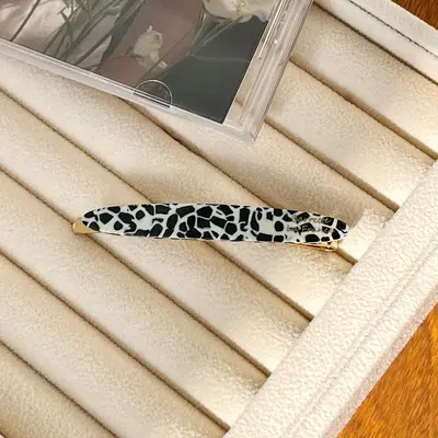Minimalist Acetate Side Hair Clip, Korean Style - 8