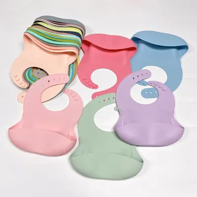 Silicone Baby Feeding Bib Food Grade 3D Portable