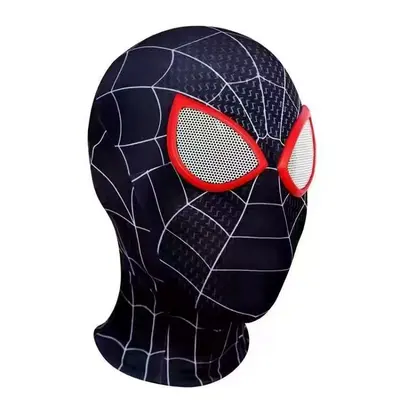 Spider-Man Head Mask, Miles Cosplay Face Mask for Adults and Kids - 5