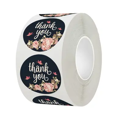 Thank You Stickers, Floral Seal Stickers for Baking Paper Envelopes - 7