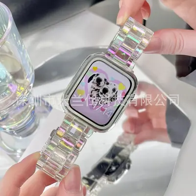 Transparent Resin Watch Strap for Apple Watch 11/12, Compatible with iWatch 8/9/10 - 5