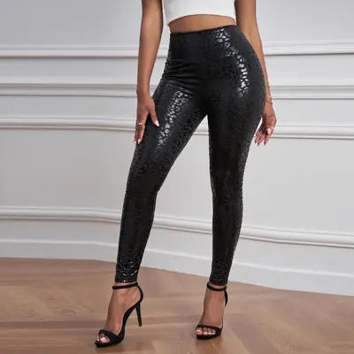 Luoshi New Style European and American Trendy Bare-Leg Slim Leggings, Amazon Women's Clothing Foreign Trade Fashion Pencil Yoga - 1